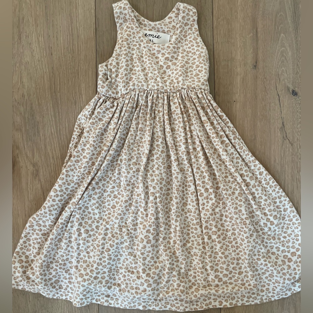 Remie Girl Cheetah Print Pocket Dress